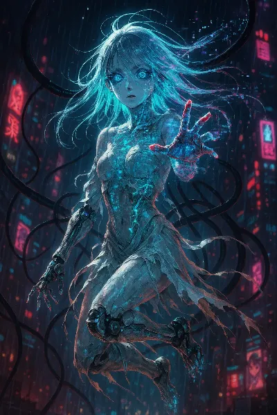 ネオン雨に溶けるサイバネの記憶