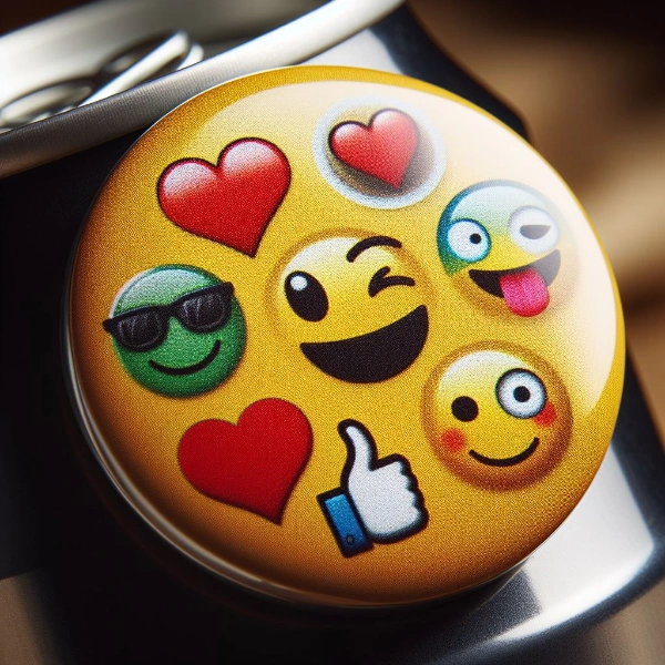 顔文字のTin Badge