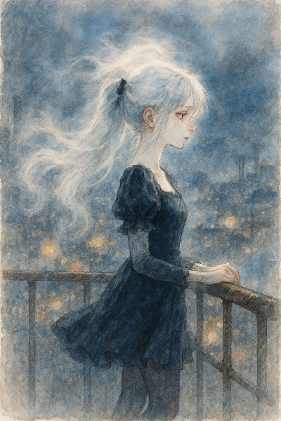 夜風に舞う白髪の孤独