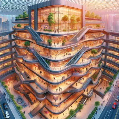 ６階建てくらいのメキシコのショッピングモール