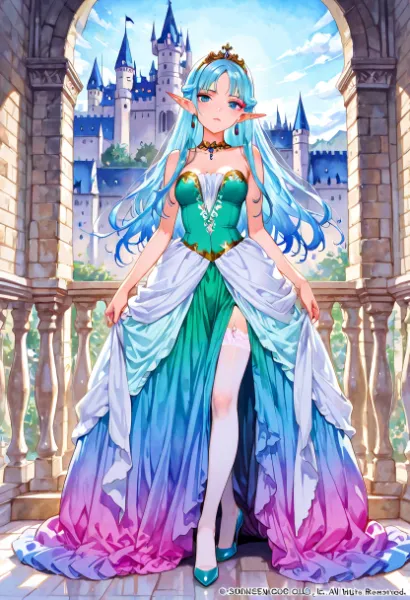 青緑の髪が風を誘い、静かなまなざしが胸に残る