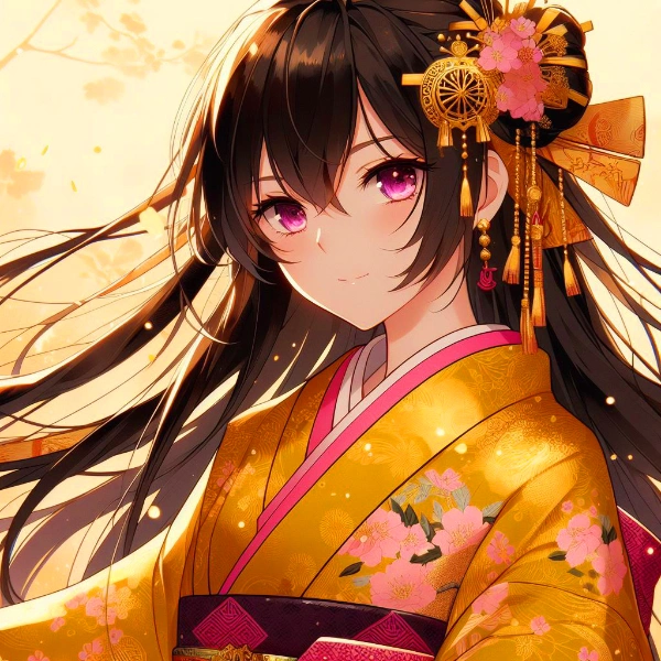 金色の着物を着た、うちの子★(14枚)