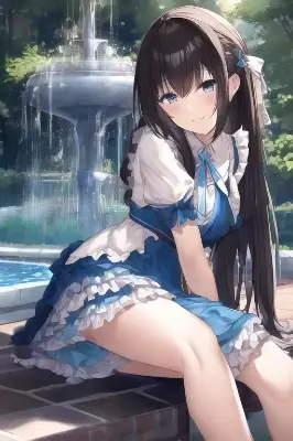 噴水のある公園
