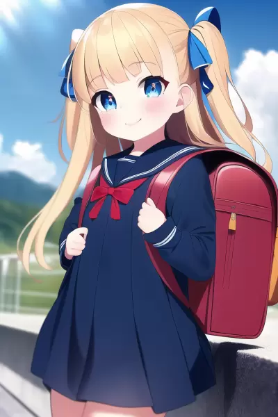 金髪少女とランドセル