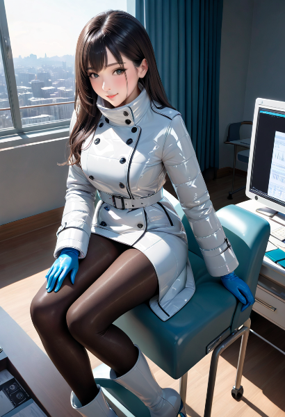 トレンチコートの女医