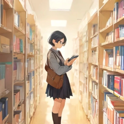 図書室で調べ物
