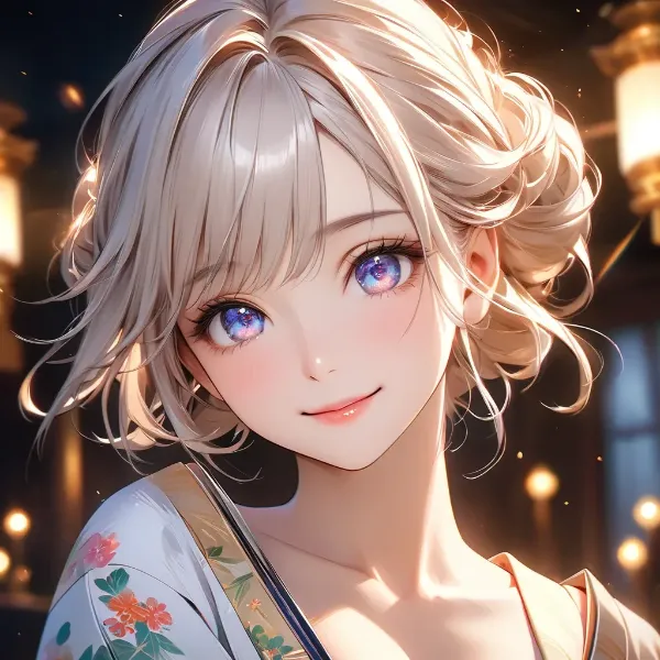 ランタンに照らされた金髪少女