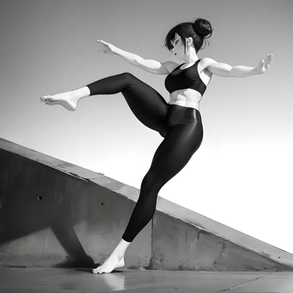 静と動の軌跡 ― 舞いの中の素足