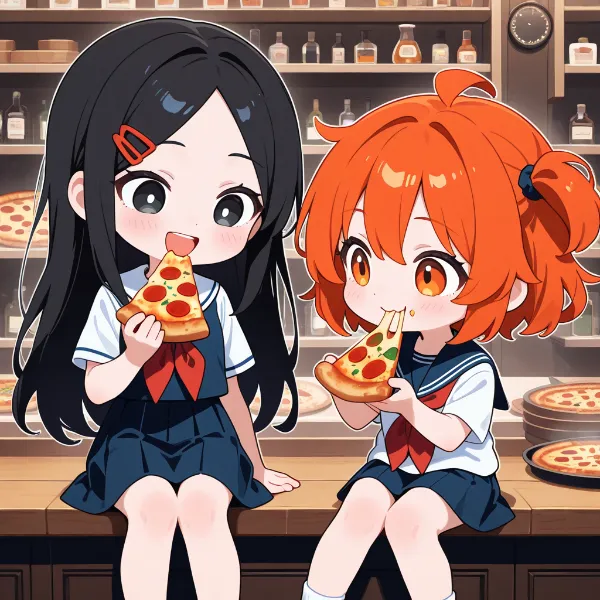 いくらと花音・ピザ