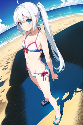 日陰で休憩。