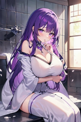 紫髪巨乳のお姉さん