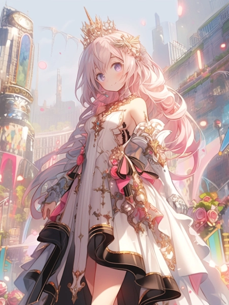 No.585 投稿作品3MIX 未来都市のメタリックガール✕サンシャインシティ✕ローズプリンセス