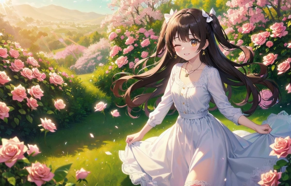 cute eye、愛華 「バラの咲く山で」