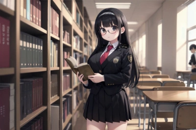 図書館の女の子