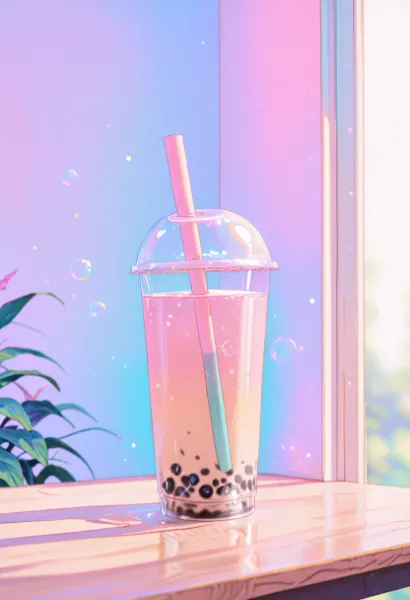 窓辺の甘いピンクの誘惑