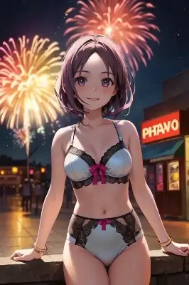 花火と下着娘