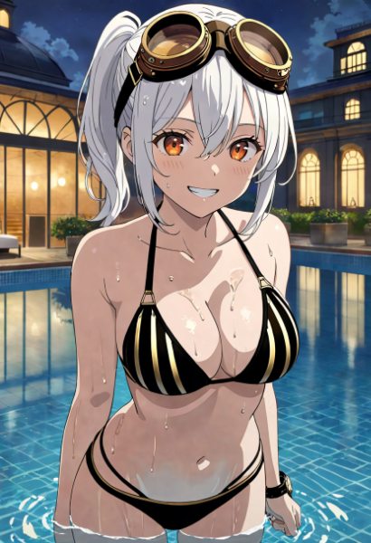 ストライプ水着