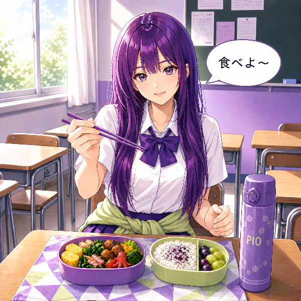 一緒にお弁当♪（ピオちゃん🍇）