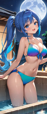 夜の温泉