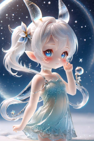 氷系ケモ耳エルフちゃん