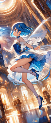 幻想的な青髪さん