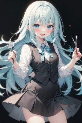 軍服と学生制服の子