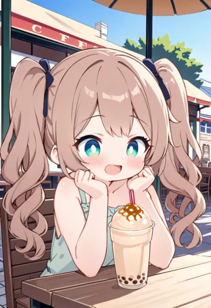 タピオカミルクティー好きの少女