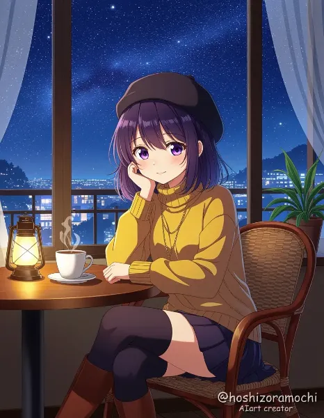 星空カフェの魔法の瞬間 - Magical Moments at Starry Sky Cafe
