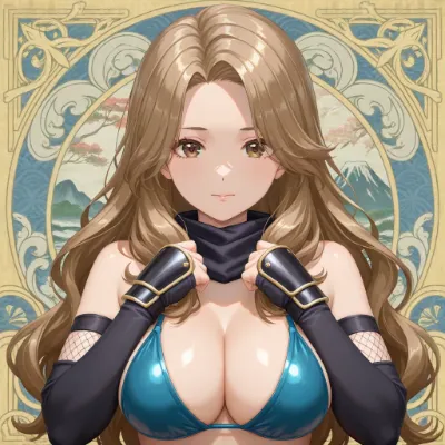 金髪美女の青い輝き