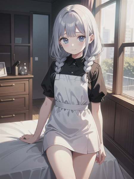 エプロンの少女