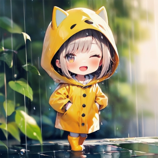 完全装備…「雨」という大イベント