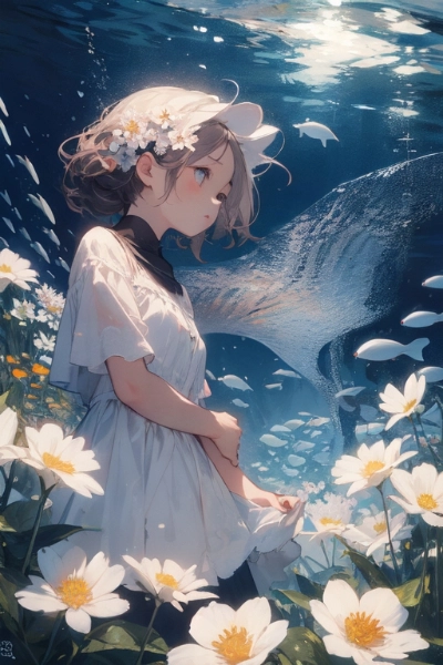 花と女の子
