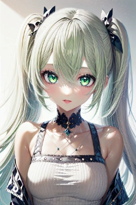 緑のツインテールさん