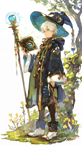 魔法書を持つ魔法使い