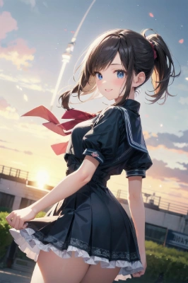 夕暮れ