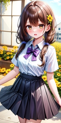 おさげ女子