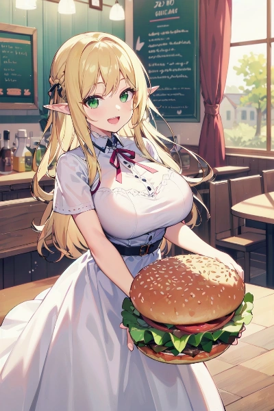 食べ歩きエルフ・ラスボスサイズバーガー