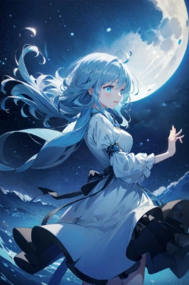 月と海月