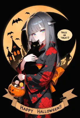 あちきにお菓子をくださんせ。