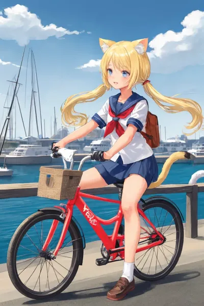 自転車で登校