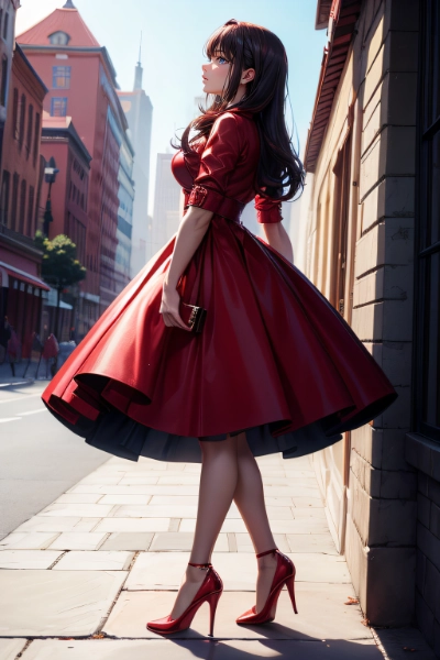 Red dress