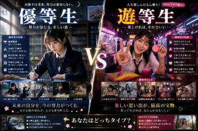 １文字入れ替え 優等生 → 遊等生