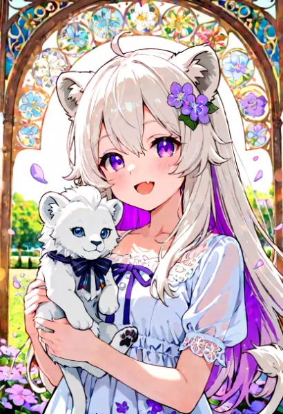 ホワイトライオンちゃんと子ライオンちゃん