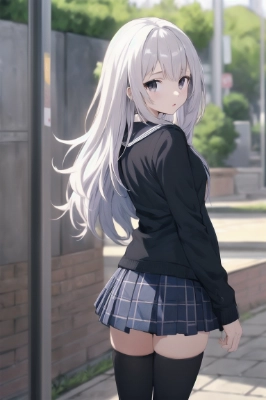 振り向き娘
