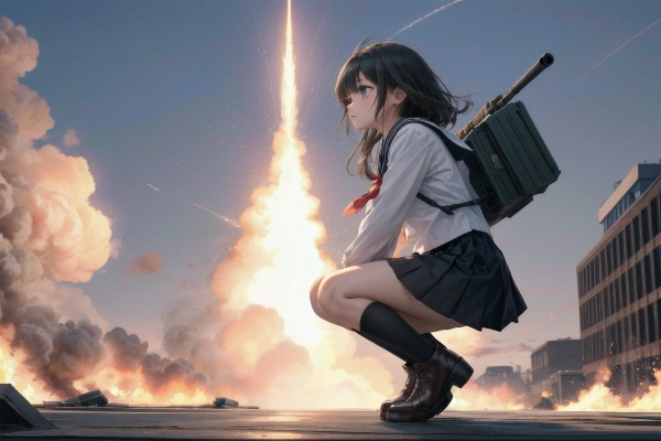 私立ミリオタ学園「ロケラン飛ばしたかったのに中距離弾道ミサイルが発射された画像」