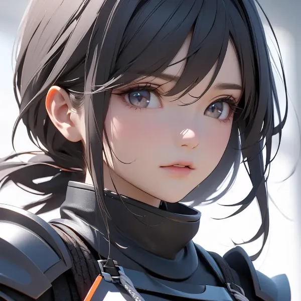 黒髪戦士の優しい視線