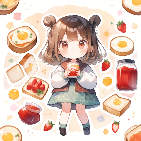 ゆるかわ朝ごはん。