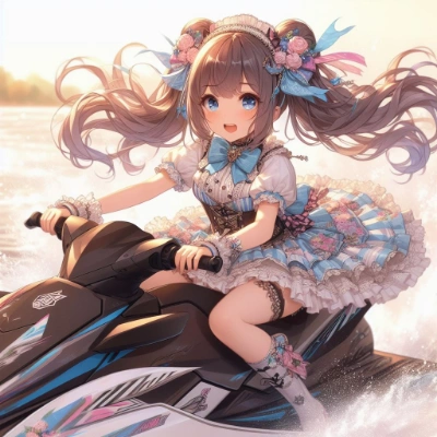 水上バイクの少女