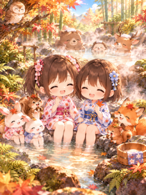 もみじ温泉の休日 ～湯ごもりと美味しい宴～