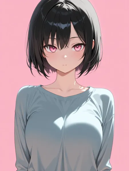 黒髪？ショート家族大好き妹さん(big tits:1.0)